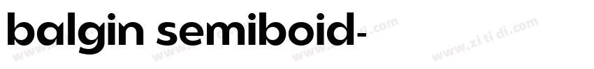 balgin semiboid字体转换